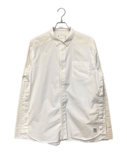 sacai（サカイ）sacai (サカイ) ×THOMAS MASON(トーマス・メイソン) 23AW ジップデザインシャツ ホワイト サイズ:4の古着・服飾アイテム