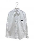 MIU MIUミュウミュウ）の古着「コットンポプリン ロゴパッチシャツ」｜ホワイト