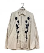PRADAプラダ）の古着「24SS embroidery poplin shirt （エンブロイダリーポプリンシャツ）」｜アイボリー