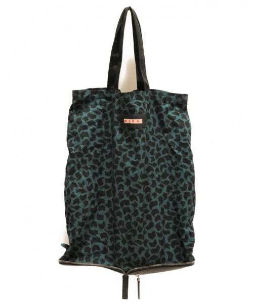 MARNI（マルニ）MARNI (マルニ) ショッピングバッグ ブラック×グリーンの古着・服飾アイテム