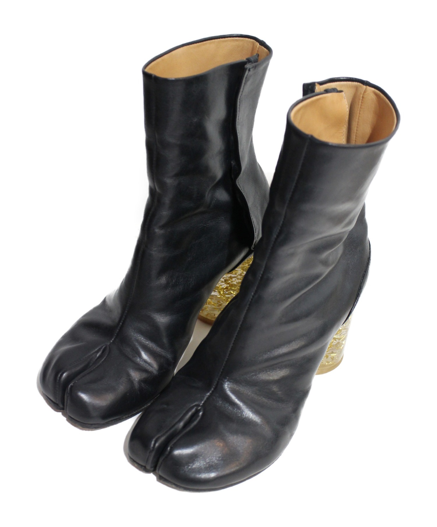 【中古・古着通販】Maison Margiela (メゾンマルジェラ) 足袋ブーツ/限定品・グリッターヒール ブラック サイズ:35｜ブランド