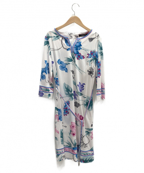 中古 古着通販 Laonard レオナール ワンピース ホワイト サイズ 40 7分袖 ブランド 古着通販 トレファク公式 Trefac Fashion