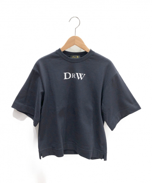 DRAWER（ドゥロワー）DRAWER (ドゥロワー) プリントエンブレムTシャツ ネイビー サイズ:1の古着・服飾アイテム