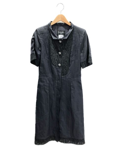 CHANEL（シャネル）CHANEL (シャネル) シャツワンピース ブラック サイズ:38 未使用品の古着・服飾アイテム