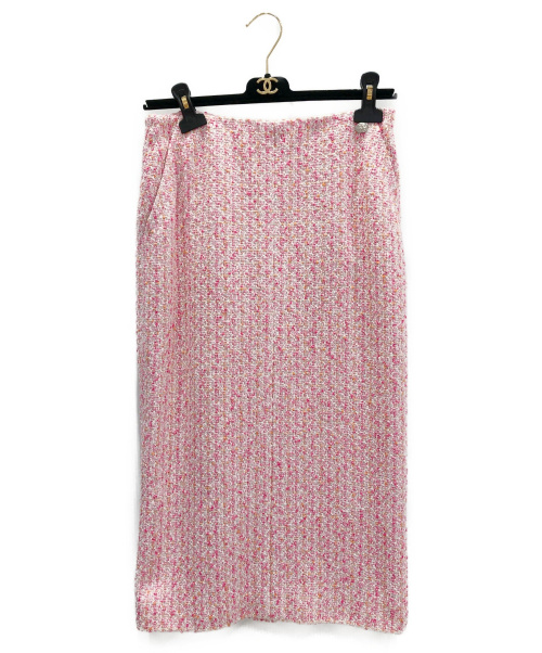 CHANEL（シャネル）CHANEL (シャネル) ツイードスカート ピンク サイズ:38の古着・服飾アイテム
