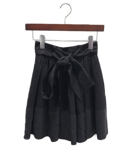 BALENCIAGA（バレンシアガ）BALENCIAGA (バレンシアガ) シルク混リボンスカート ブラック サイズ:34の古着・服飾アイテム