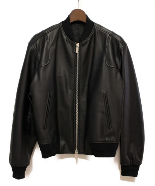 Dior（ディオール）Dior (ディオール) レザーボンバージャケット ブラック サイズ:44の古着・服飾アイテム