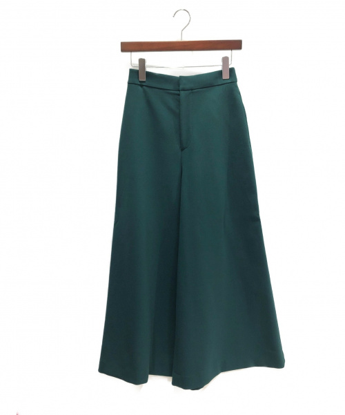 ENFOLD（エンフォルド）ENFOLD (エンフォルド) ダブルクロスワイドパンツ グリーン サイズ:36 2020SSの古着・服飾アイテム