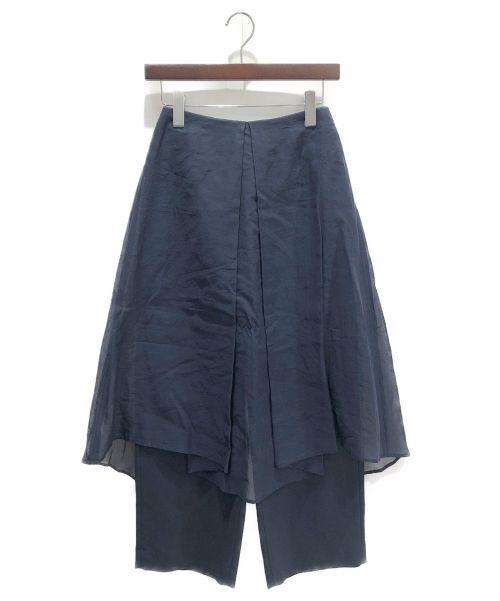 ENFOLD（エンフォルド）ENFOLD (エンフォルド) レイヤードスカートパンツ ネイビー サイズ:38の古着・服飾アイテム