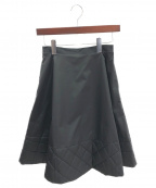 FOXEY NEWYORK COLLECTION（フォクシーニューヨークコレクション）の古着「裾キルティングスカート」｜ブラック