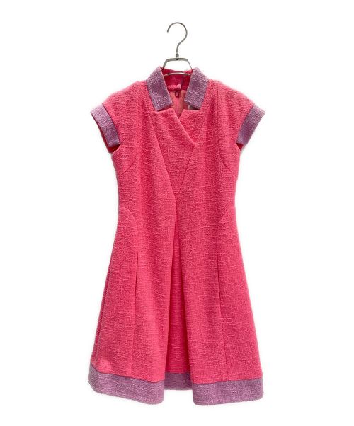CHANEL（シャネル）CHANEL (シャネル) ツイードノースリーブワンピース ピンク サイズ:34の古着・服飾アイテム