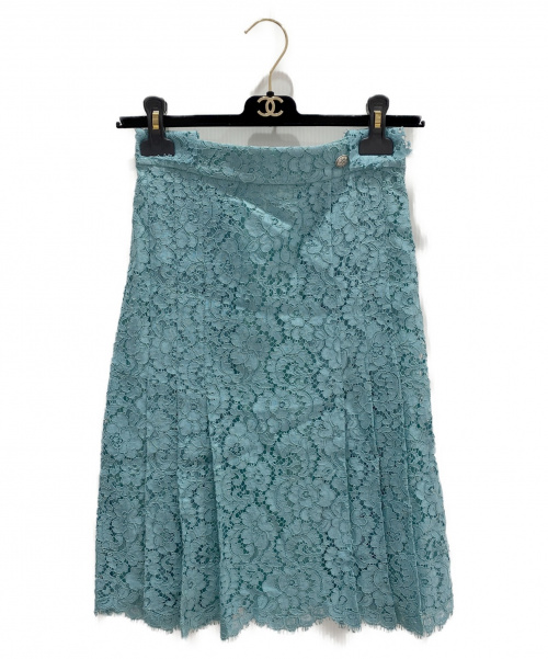 CHANEL（シャネル）CHANEL (シャネル) レーススカート エメラルドグリーン サイズ:36の古着・服飾アイテム