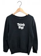 BALENCIAGAバレンシアガ）の古着「THINK BIG! ロゴクルーネックスウェット」｜ブラック