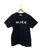 A.P.C×sacaiアーペーセー×サカイ）の古着「21SS ロゴTシャツ」｜ブラック