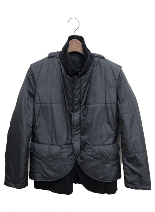 Y's（ワイズ）Y's (ワイズ) レイヤード中綿ジャケット ブラック サイズ:1の古着・服飾アイテム