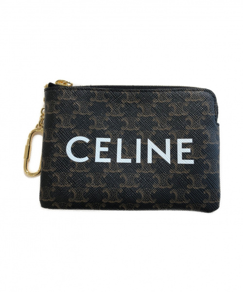 CELINE（セリーヌ）CELINE (セリーヌ) フック付きカード＆コインポーチ ブラウン サイズ:- トリオンフの古着・服飾アイテム