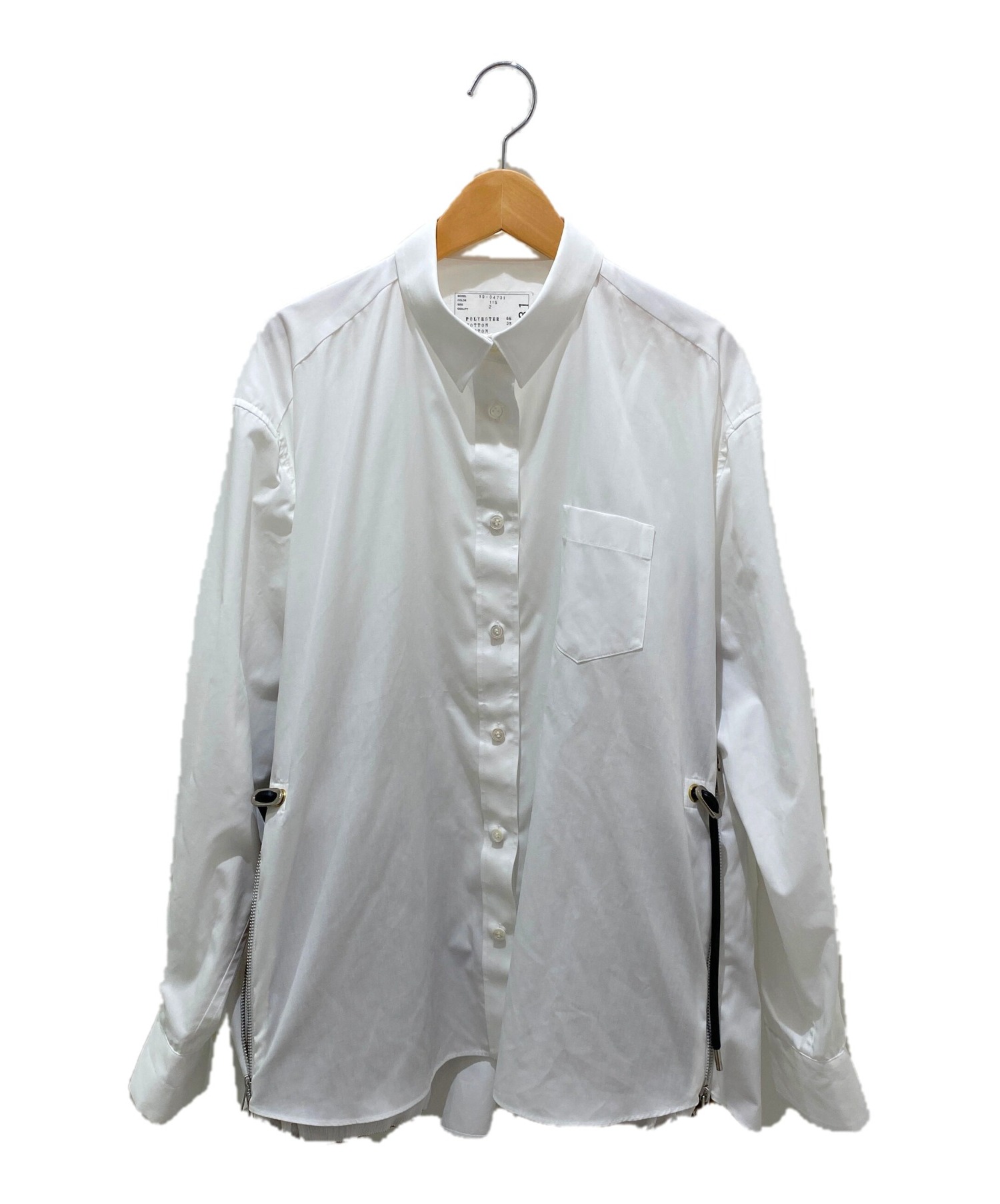 sacai (サカイ) ドッキングシャツ ホワイト サイズ:2