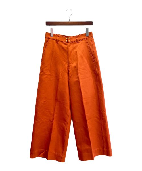 DRAWER（ドゥロワー）DRAWER (ドゥロワー) コットンギャバジンバギーパンツ オレンジ サイズ:40の古着・服飾アイテム