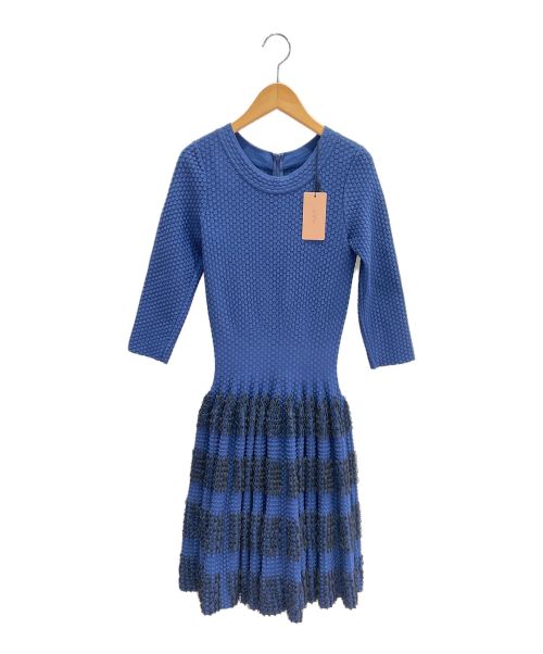 ALAIA（アライア）ALAIA (アライア) 裾レースワンピース ブルー サイズ:XS 未使用品の古着・服飾アイテム
