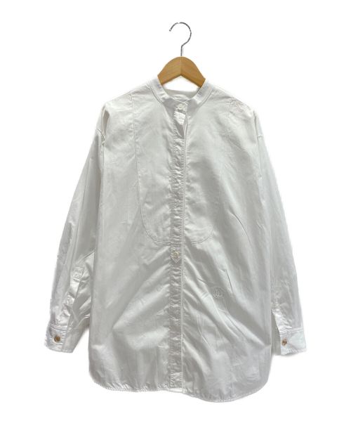 BURBERRY（バーバリー）BURBERRY (バーバリー) ノーカラーシャツ ホワイト サイズ:36の古着・服飾アイテム