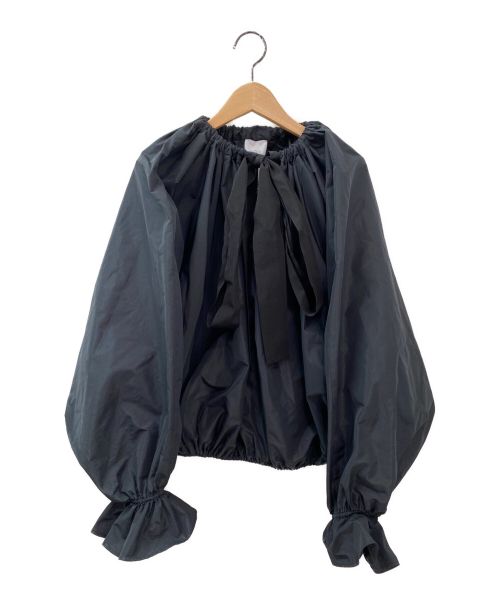 patou（パトゥ）patou (パトゥ) ドローストリングパフスリーブトップ ブラック サイズ:36の古着・服飾アイテム