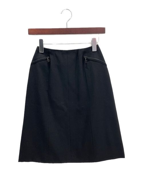 CHANEL（シャネル）CHANEL (シャネル) ココマークファスナータイトスカート ブラック サイズ:36の古着・服飾アイテム