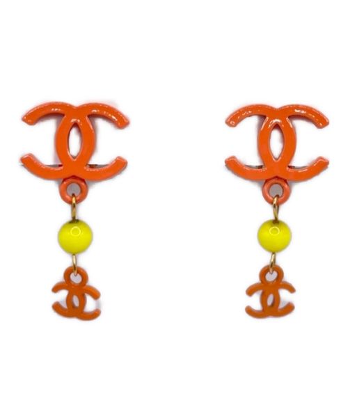 CHANEL（シャネル）CHANEL (シャネル) スイングココマークイヤリング オレンジの古着・服飾アイテム