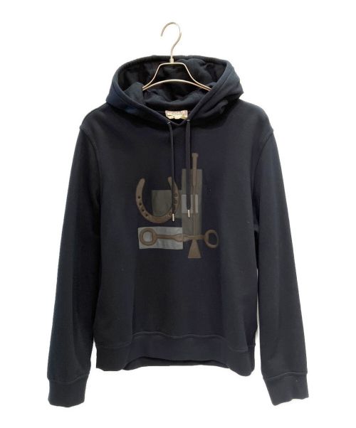 HERMES（エルメス）HERMES (エルメス) Sport capsule hooded sweater ネイビー サイズ:Lの古着・服飾アイテム