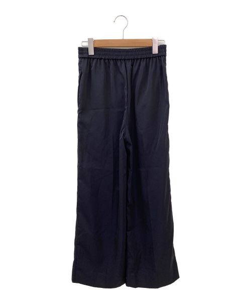 YORI（ヨリ）YORI (ヨリ) サテンセンタープレスワイドパンツ ネイビー サイズ:38 未使用品の古着・服飾アイテム