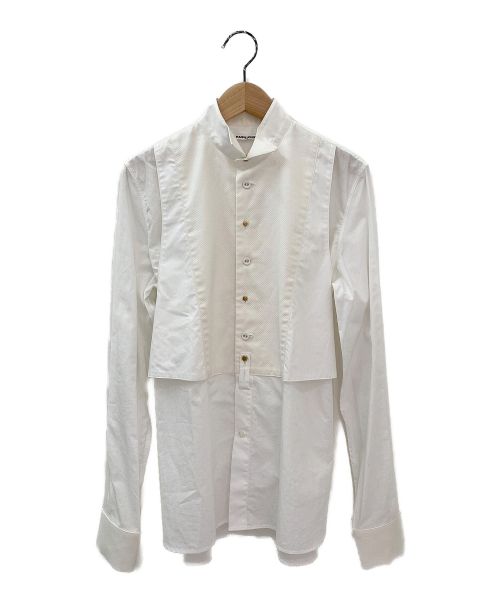 FUMIKA UCHIDA（フミカウチダ）FUMIKA UCHIDA (フミカウチダ) WING-COLLAR WAISTCOATS BIB SHIRT ホワイト サイズ:34の古着・服飾アイテム