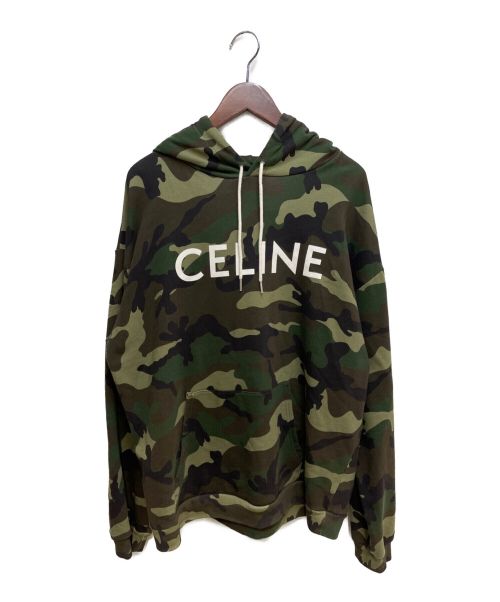 CELINE（セリーヌ）CELINE (セリーヌ) カモフラージュ ルーズ スウェットシャツ オリーブ サイズ:XXLの古着・服飾アイテム
