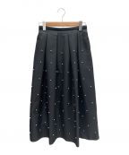 TSURU by MARIKO OIKAWAツルバイマリコオイカワ）の古着「confette パールスカート」｜ブラック