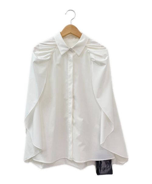 akiki（アキキ）akiki (アキキ) bowtie cape blouse ホワイト サイズ:Fの古着・服飾アイテム