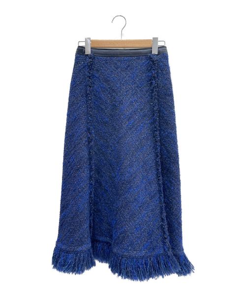 BLAMINK（ブラミンク）BLAMINK (ブラミンク) ツイードスカート ネイビー サイズ:36の古着・服飾アイテム