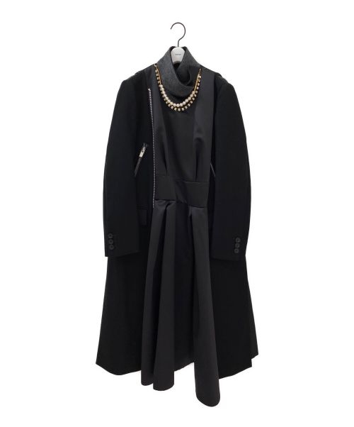 sacai（サカイ）sacai (サカイ) 2WAYビジューウールコート ブラック サイズ:1 未使用品の古着・服飾アイテム