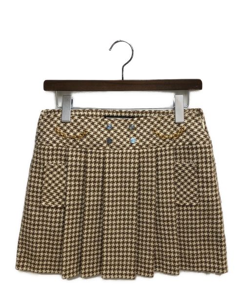 GUCCI（グッチ）GUCCI (グッチ) ミニスカート ブラウン サイズ:40の古着・服飾アイテム