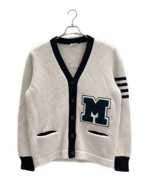 MIU MIU（ミュウミュウ）MIU MIU (ミュウミュウ) パッチワークカーディガン ホワイト サイズ:40の古着・服飾アイテム
