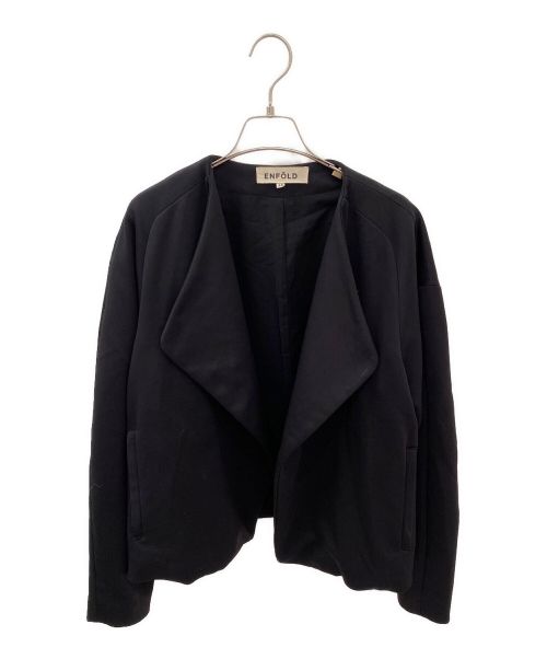ENFOLD（エンフォルド）ENFOLD (エンフォルド) ノーカラージャケット ブラック サイズ:38の古着・服飾アイテム