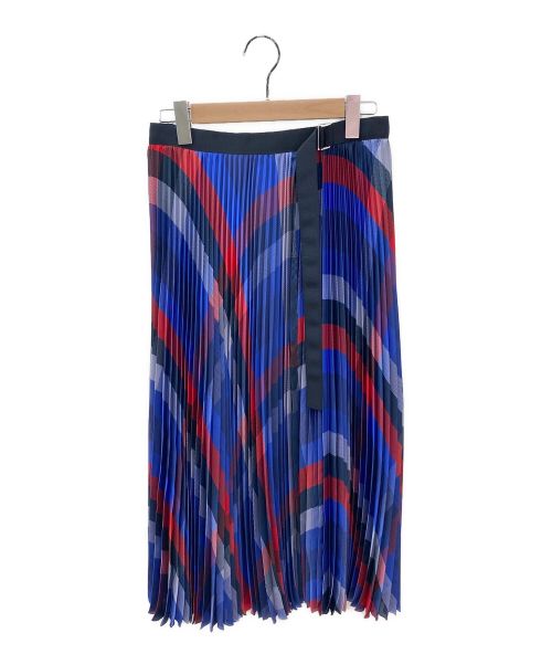 sacai（サカイ）sacai (サカイ) Plaid Skirt ブルー×レッド サイズ:2の古着・服飾アイテム