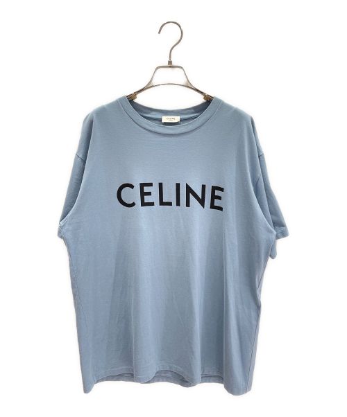 CELINE（セリーヌ）CELINE (セリーヌ) ロゴ ルーズ Tシャツ ブルー サイズ:Sの古着・服飾アイテム
