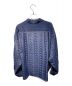 JANE SMITH (ジェーンスミス) チェックジャガードオープンカラーシャツ ネイビー サイズ:36 未使用品：9800円