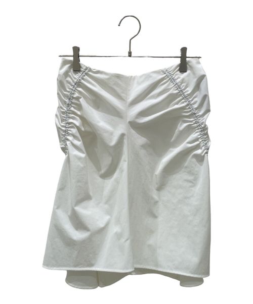 BOTTEGA VENETA（ボッテガベネタ）BOTTEGA VENETA (ボッテガベネタ) ストレッチスカート ホワイト サイズ:38の古着・服飾アイテム