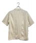 CELINE (セリーヌ) ミニ トリオンフ ストライププリント ハワイアンシャツ hawaiian shirt in printed viscose　（ビスコース プリンテッド ハワイアンシャツ） アイボリー サイズ:38：65000円
