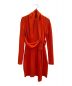 BOTTEGA VENETA（ボッテガベネタ）の古着「ラップ ディテール ニット ドレス」｜オレンジ