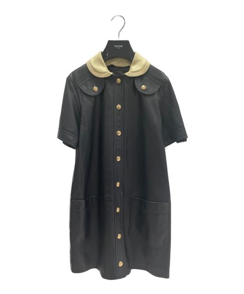 CELINE（セリーヌ）CELINE (セリーヌ) ミニプリーツカラードレス ブラック サイズ:38 未使用品の古着・服飾アイテム