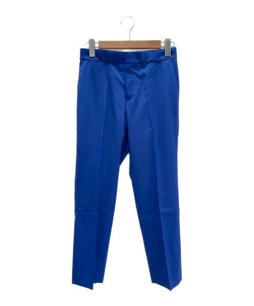 DRAWER（ドゥロワー）DRAWER (ドゥロワー) ウールギャバベーシックパンツ ブルー サイズ:34の古着・服飾アイテム