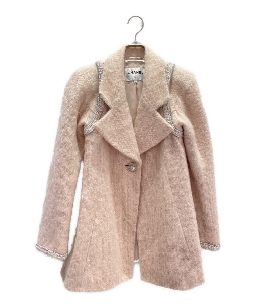 CHANEL（シャネル）CHANEL (シャネル) モヘアツイードジャケット ピンク サイズ:34の古着・服飾アイテム