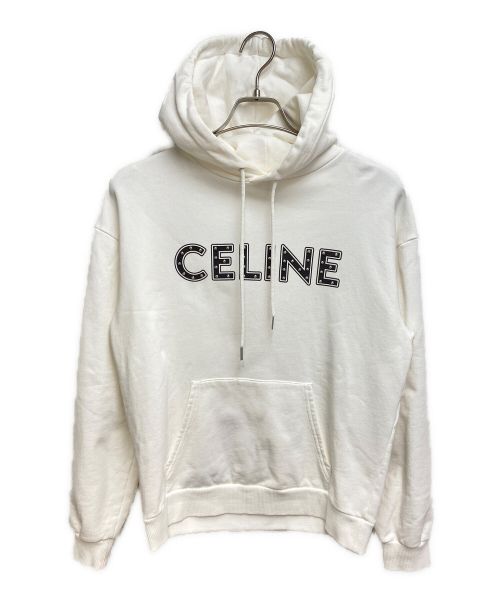 CELINE（セリーヌ）CELINE (セリーヌ) ルーズスウェットパーカー ホワイト サイズ:Sの古着・服飾アイテム