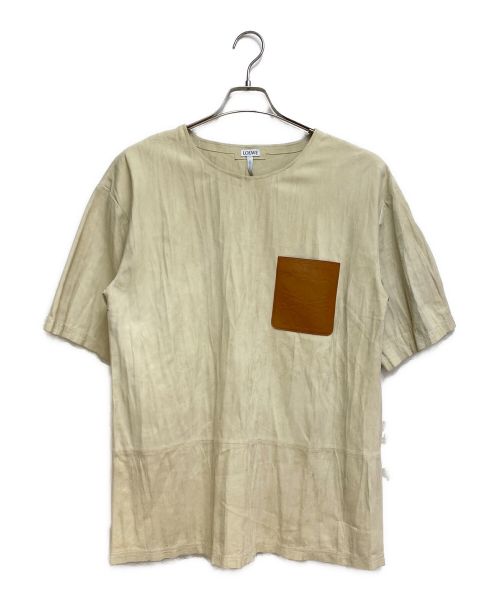LOEWE（ロエベ）LOEWE (ロエベ) レザーTシャツ ベージュ サイズ:Sの古着・服飾アイテム