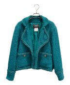CHANELシャネル）の古着「Jewel Buttons Jacket with Chain Trim」｜グリーン